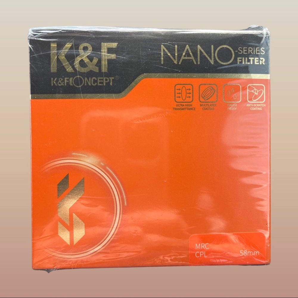 K&F Concept Nano Series Polarizer CPL Filter 58mm